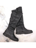 Kožené pohodlné zateplené boty Rieker W RKR623 black