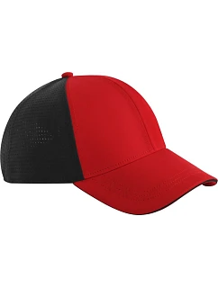 B 165 6 panelová kšiltovka red/black model 22456543 - Beechfield