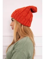 Fleecová čepice červená model 18750137 - K-Fashion Fleecová čepice červená model 18750137 - K-Fashion