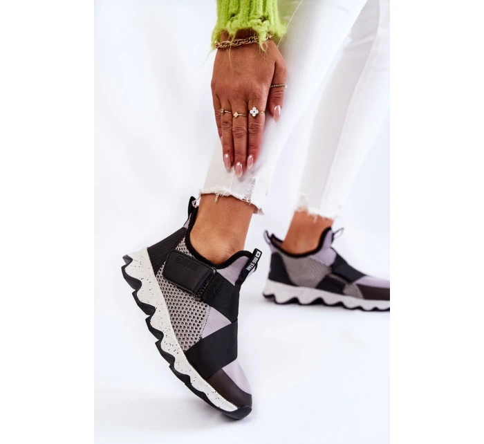 Dámské tenisky Big Star KK274546 Šedo-Černé Dámské tenisky Big Star KK274546 Šedo-Černé