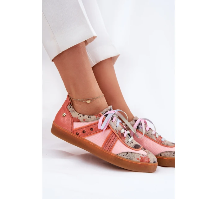Dámské Kožené Tenisky Maciejka 06840-18 Oranžové