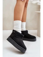 Nízké Sněhule Na Platformě Big Star Černé Nízké Sněhule Na Platformě Big Star Černé