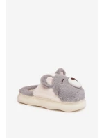 Dámské chlupaté papuče s motivem medvídka – šedé Galine Dámské chlupaté papuče s motivem medvídka – šedé Galine