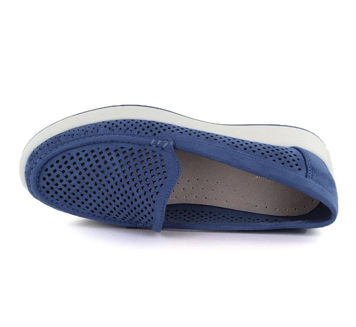 Dámská prolamovaná obuv na platformě modrá Sergio Leone MK097H Dámská prolamovaná obuv na platformě modrá Sergio Leone MK097H