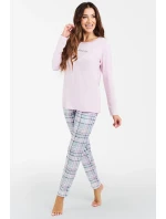 Italská móda Glamour s dlouhým rukávem barva:růžová/potisk