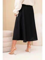 Dámská viskózová rozšířená sukně černá