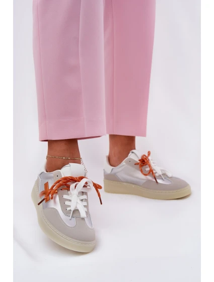 Nízké Dámské Sportovní Boty Stříbrné model 21685917 - Boto Nízké Dámské Sportovní Boty Stříbrné model 21685917 - Boto