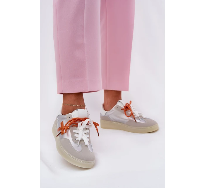 Nízké Dámské Sportovní Boty Stříbrné model 21685917 - Boto Nízké Dámské Sportovní Boty Stříbrné model 21685917 - Boto