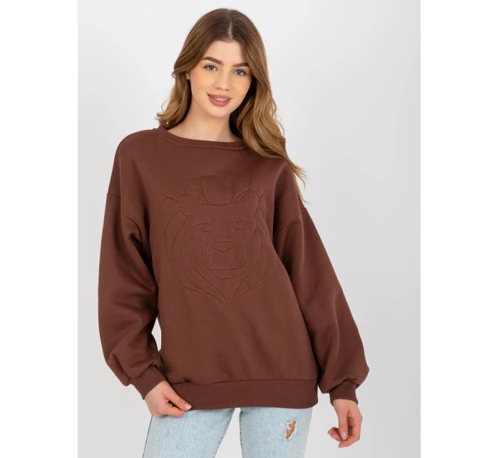 Mikina EM BL 617 model 17964046 hnědá - FPrice Mikina EM BL 617 model 17964046 hnědá - FPrice