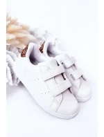 Dětské Tenisky Se Suchým Zipem Bíle-Růžové Zlato Cute Girl Dětské Tenisky Se Suchým Zipem Bíle-Růžové Zlato Cute Girl