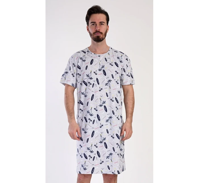 Pánská noční košile s krátkým rukávem Surfing
