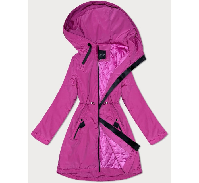 Růžová dámská bunda s kapucí Miss TiTi (2832)