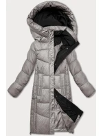 Šedá dámská zimní bunda s kontrastní podšívkou model 21248812 - Glakate