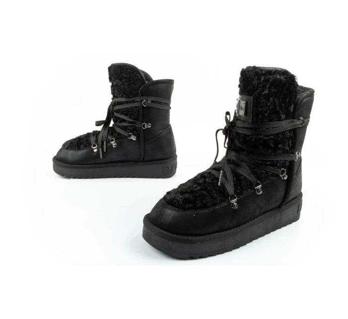 D.Franklin dámské sněhové boty zimní módní kožešina zateplené černé vysoké dámské