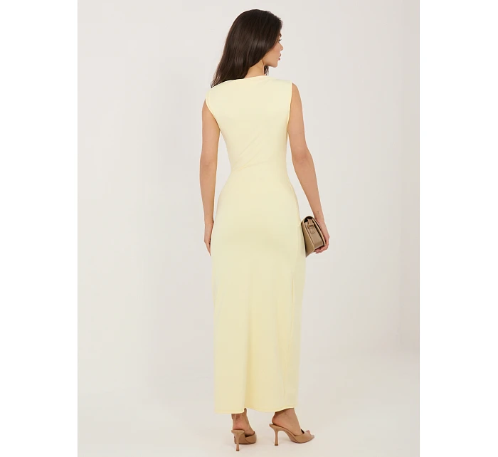 Sukienka IT SK model 22076769 jasny żółty - FPrice Sukienka IT SK model 22076769 jasny żółty - FPrice