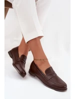Dámské mokasíny (loafersy) z eko kůže Bessina – čokoládové Dámské mokasíny (loafersy) z eko kůže Bessina – čokoládové