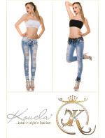 Sexy KouCla Skinny Jeans destroyed look + lace