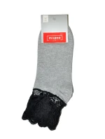 Dámské ponožky 1061 Šedá s černou - Milena Dámské ponožky 1061 Šedá s černou - Milena