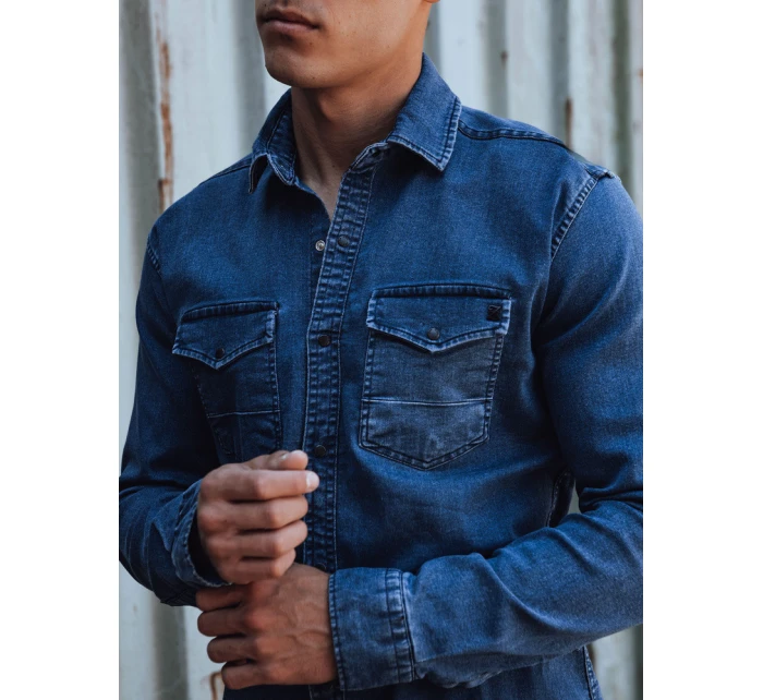 Pánská modrá džínová košile Dstreet model 21978441 - FashionStreet