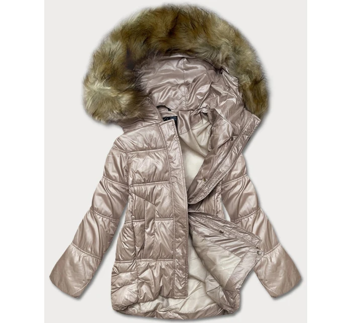 Krátká přechodná prošívaná bunda ve velbloudí barvě (H-202) Krátká přechodná prošívaná bunda ve velbloudí barvě (H-202)