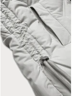 Světle šedá dámská zimní bunda se boky model 21248663 - S'WEST