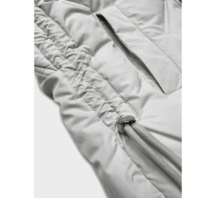 Světle šedá dámská zimní bunda se boky model 21248663 - S'WEST