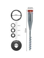 ZÁKLADNA PRO UPEVNĚNÍ DEŠTNÍKU 25-55 MM KOVOVÁ ŠROUBOVACÍ REDCLIFFS