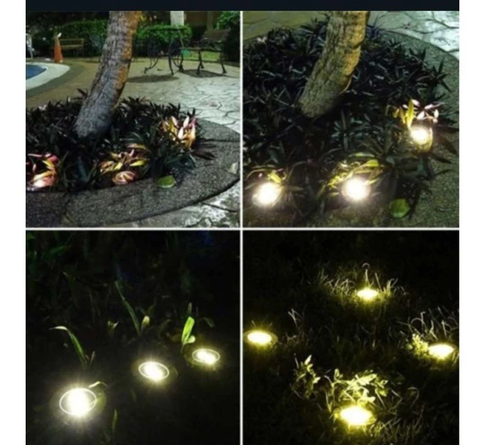 SOLÁRNÍ LAMPA 8 LED SMD PRO PROLOMENÍ KPL.4PCS