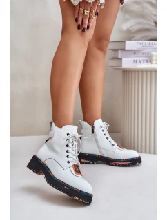 Kožené Boty Tropy Dámské Na Zip Bílé Artiker 55C0515