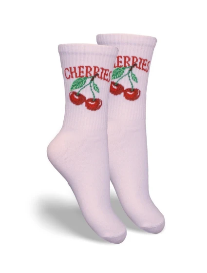 Dětské Ponožky Mládežnické CHERRIES Pudrově Růžové