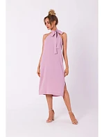 Krepové šaty M736 lila - Moe