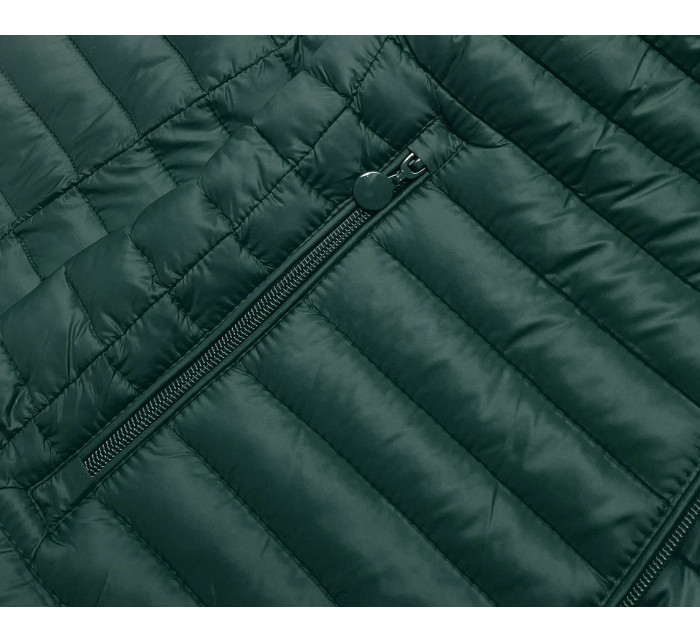 Zelená prošívaná bunda s kapucí (7218BIG)