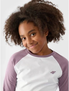 Dívčí běžný hladký rukáv s dlouhým rukávem 4F Junior 4FJWAW24TLONF291-51S