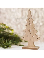 OZDOBNÝ DŘEVĚNÝ VÁNOČNÍ STROMEK 32CM HVĚZDA