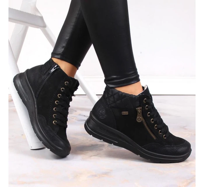 Nepromokavé kožené zateplené boty Rieker W RKR567 Nepromokavé kožené zateplené boty Rieker W RKR567