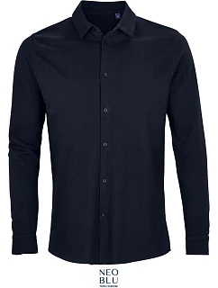NEOBLU Basile Men Piqué košile s dlouhým rukávem 24.3777 night blue
