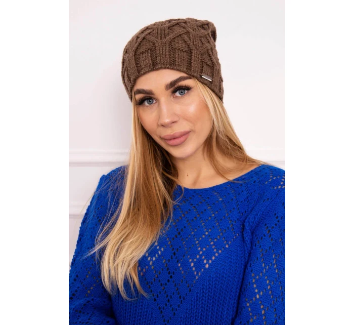 Fleecová čepice Sonia K201 hnědá