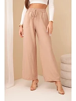 Viskózové kalhoty se širokými nohavicemi velbloud Viskózové kalhoty se širokými nohavicemi velbloud