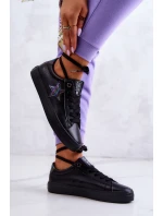 Kožené tenisky Star Big Star model 21580383 Black - Big Star Shoes Kožené tenisky Star Big Star model 21580383 Black - Big Star Shoes