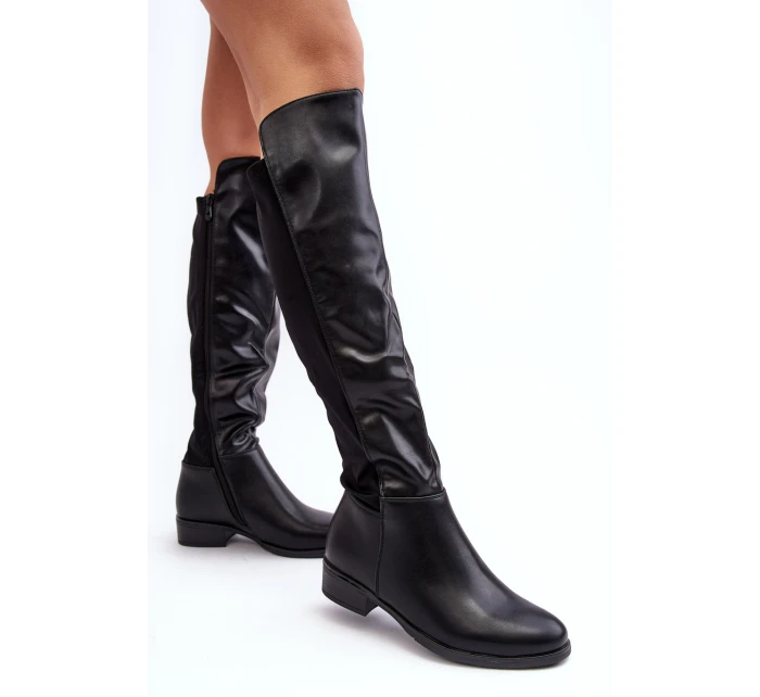 Dámské kožené kotníkové boty SBarski HY27098A černé