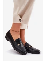 Kožené Polobotky Mokasiny Dámské model 21694755 Černé - Maciejka