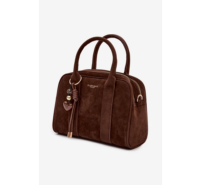 taška z eko semiše hnědá model 22111550 - Flora&Co