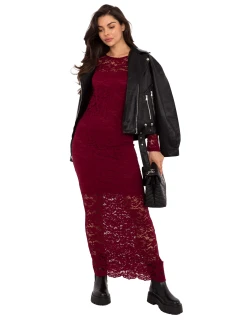 Sukienka MI SK model 21724610 bordowy - FPrice