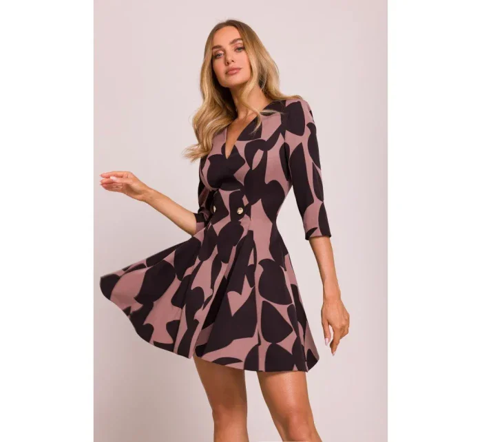 M849 Přiléhavé mini šaty s potiskem - model 2 M849 Přiléhavé mini šaty s potiskem - model 2