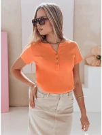 Dámská žebrovaná halenka KISS LOOK oranžová FashionStreet RY2840