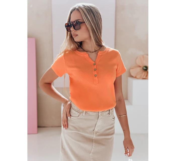 Dámská žebrovaná halenka KISS LOOK oranžová FashionStreet RY2840