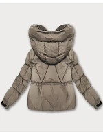 Béžová dámská oversize bunda pro přechodné období model 21428687 - S'WEST