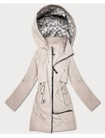 Prosta kurtka damska na podszewce Goodlookin jasny beżowy (KK60409-5#) Prosta kurtka damska na podszewce Goodlookin jasny beżowy (KK60409-5#)