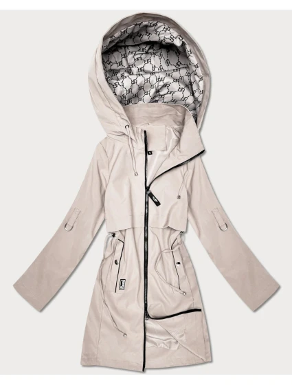 Prosta kurtka damska na podszewce Goodlookin jasny beżowy (KK60409-5#) Prosta kurtka damska na podszewce Goodlookin jasny beżowy (KK60409-5#)