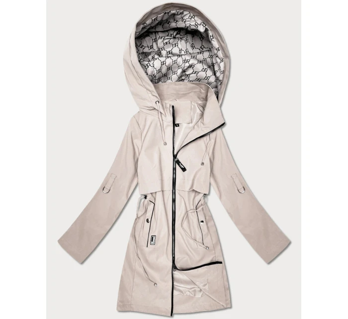 Prosta kurtka damska na podszewce Goodlookin jasny beżowy (KK60409-5#) Prosta kurtka damska na podszewce Goodlookin jasny beżowy (KK60409-5#)